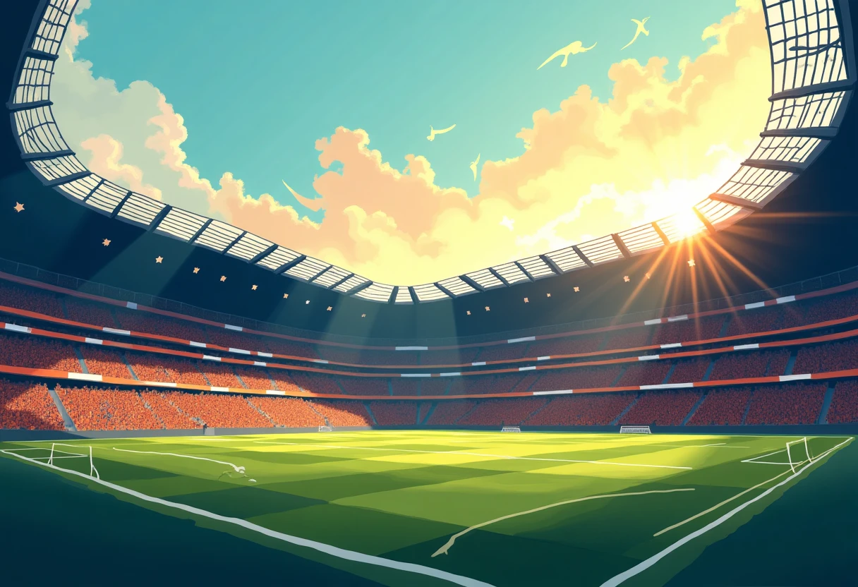 Ambiance de match en soirée