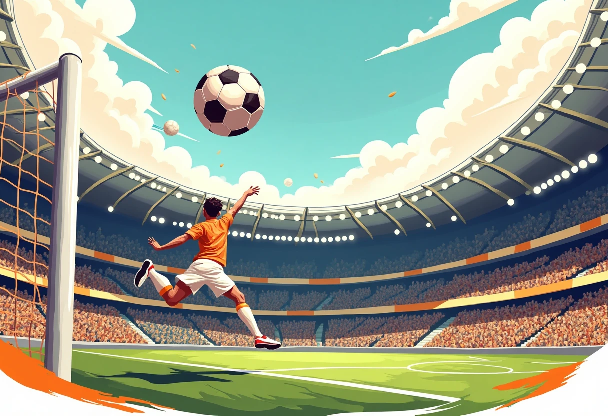 Soccer match action