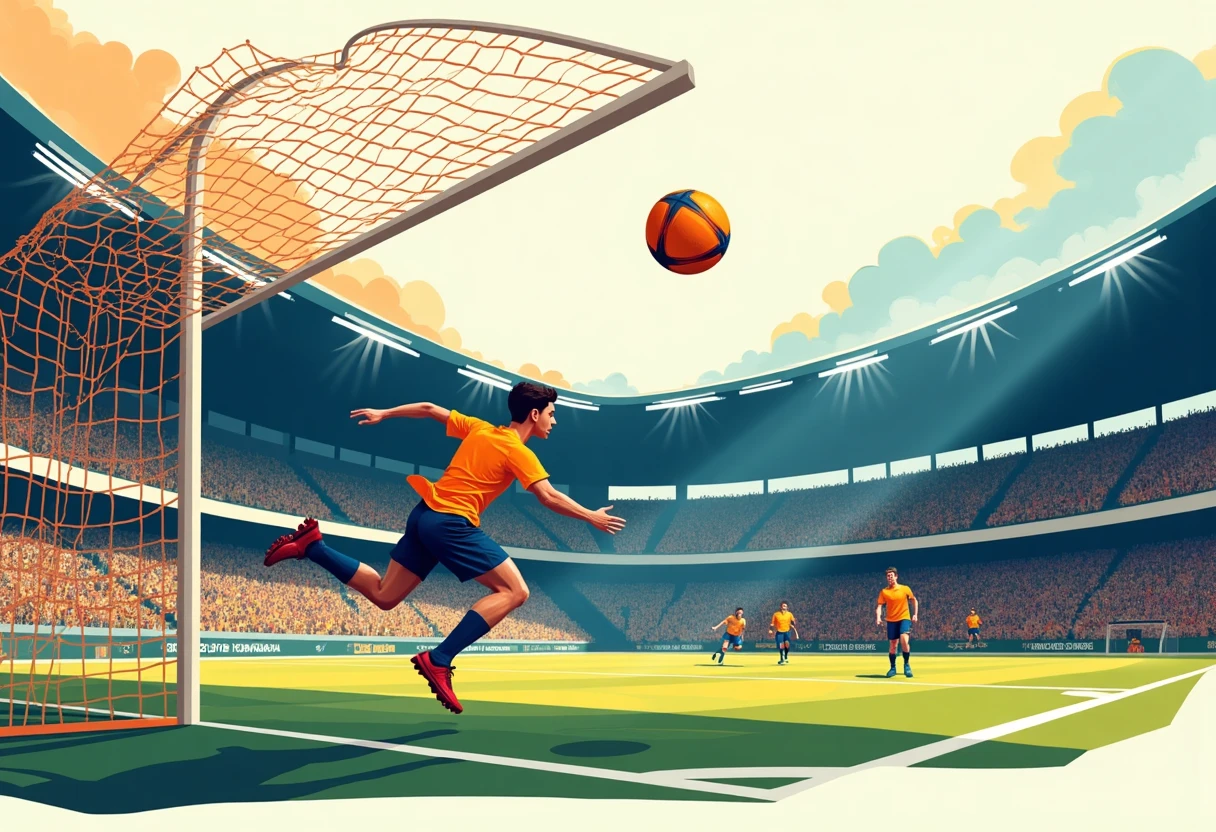 Actiemoment tijdens Bundesliga-wedstrijd