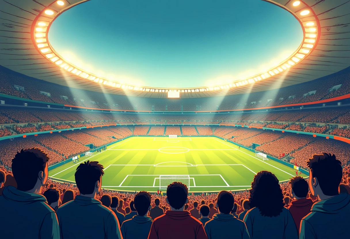 Estadio vibrante durante la Copa Mundial