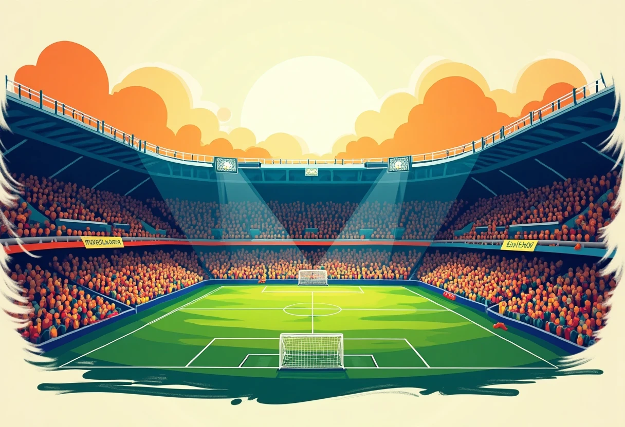 Football match in action
