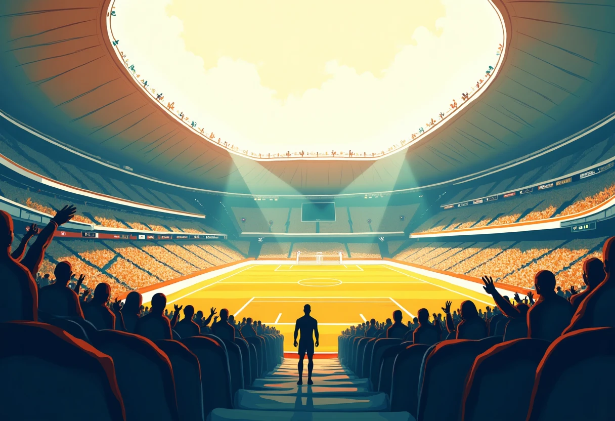Torcida animada no estádio