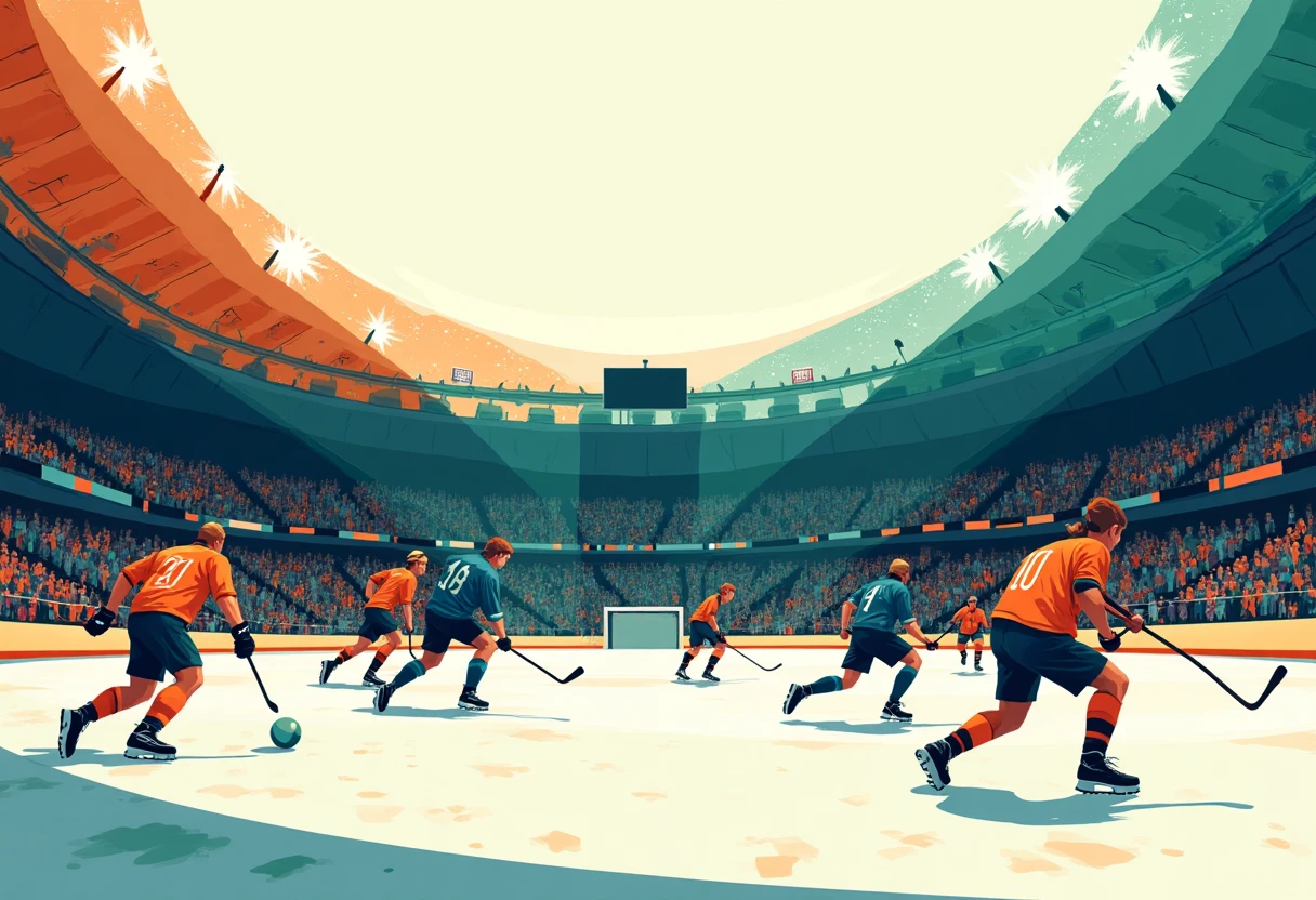 Match NHL avec fans enthousiastes
