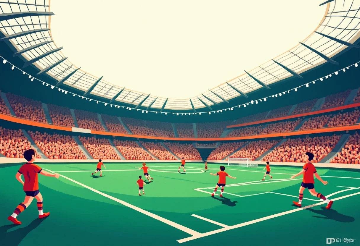 Tactical formations in a stadium