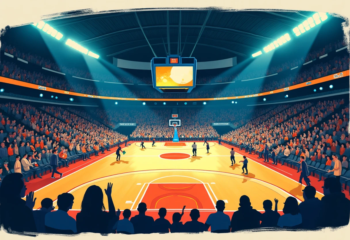NBA Finals arena illustration