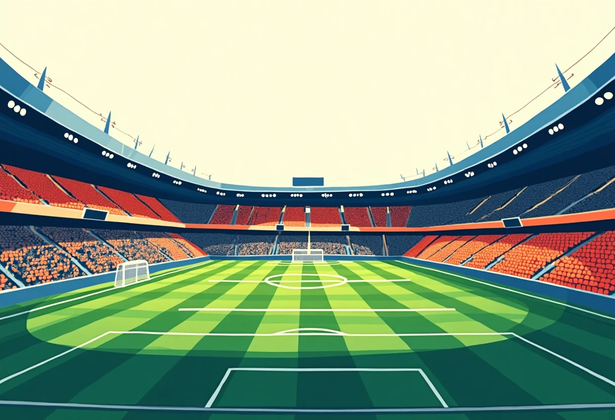 Campo de fútbol con enfoque estratégico