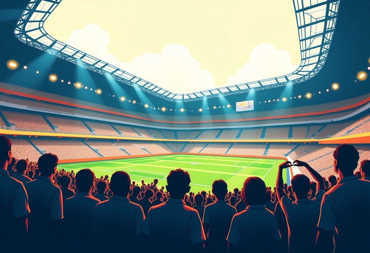 Estadio vibrante en la Champions League
